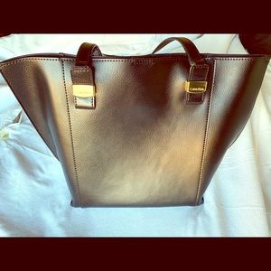 Calvin Klein Black Leather Handbag